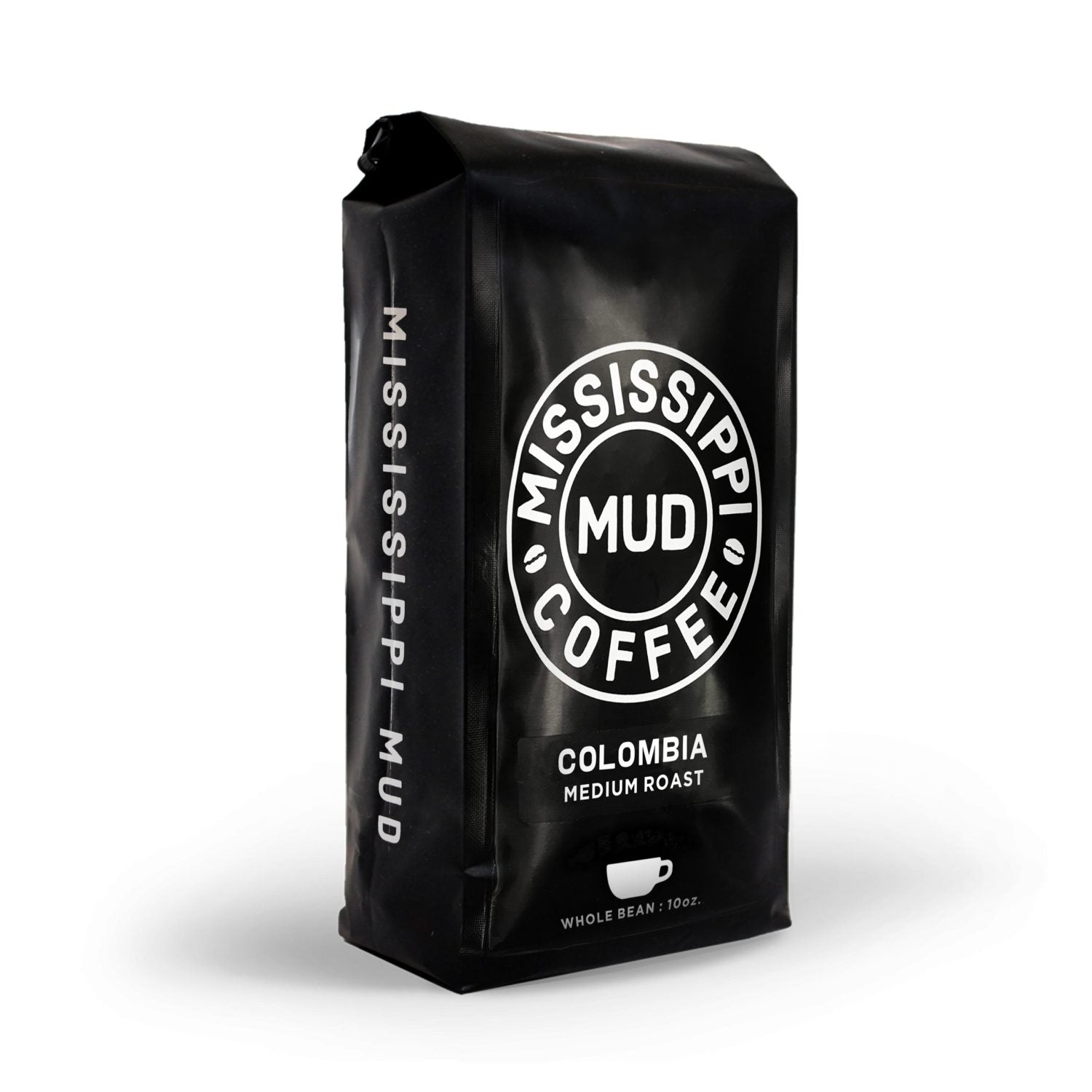 Colombia Medium Roast, 10oz, Whole Bean Coffee, Mississippi Mud Coffee