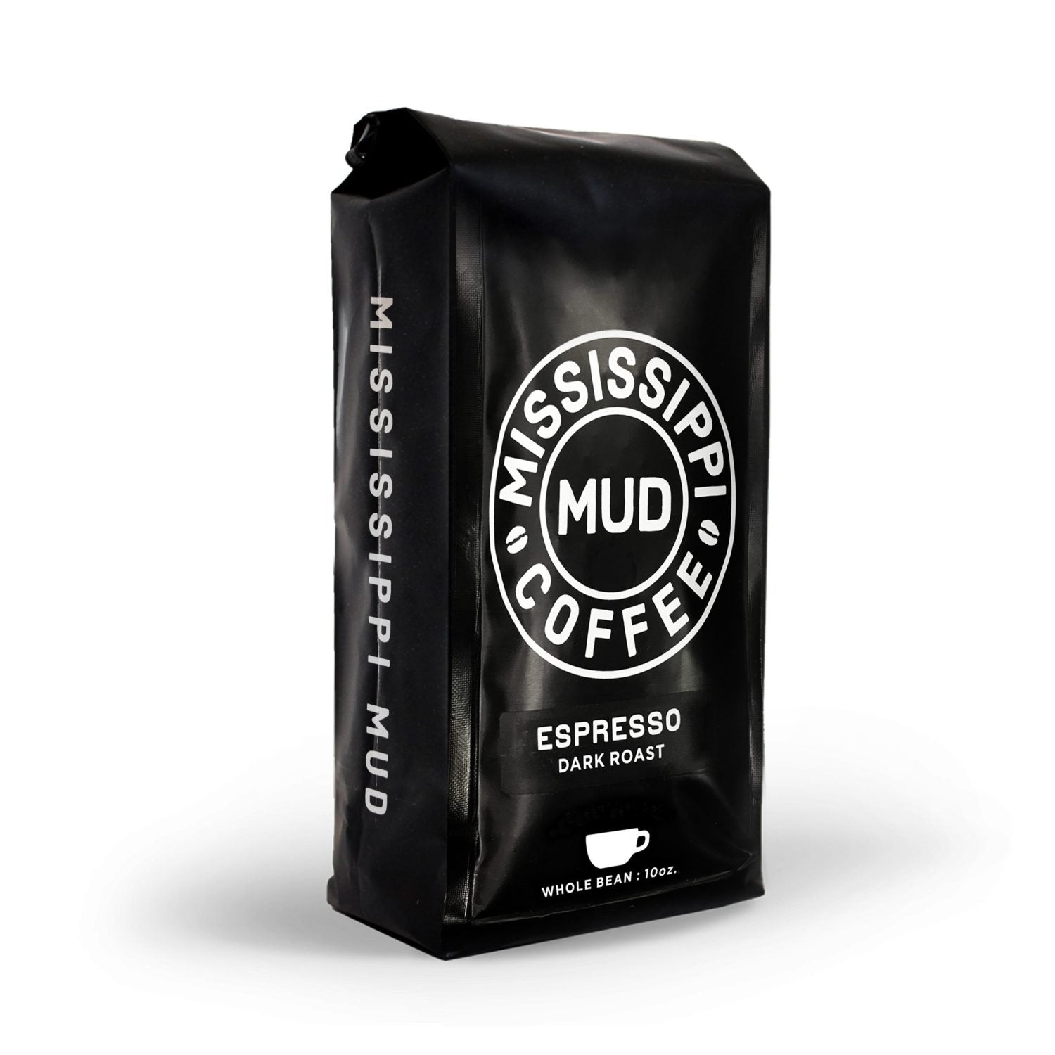 Espresso Dark Roast, 10oz, Whole Bean Coffee, Mississippi Mud Coffee