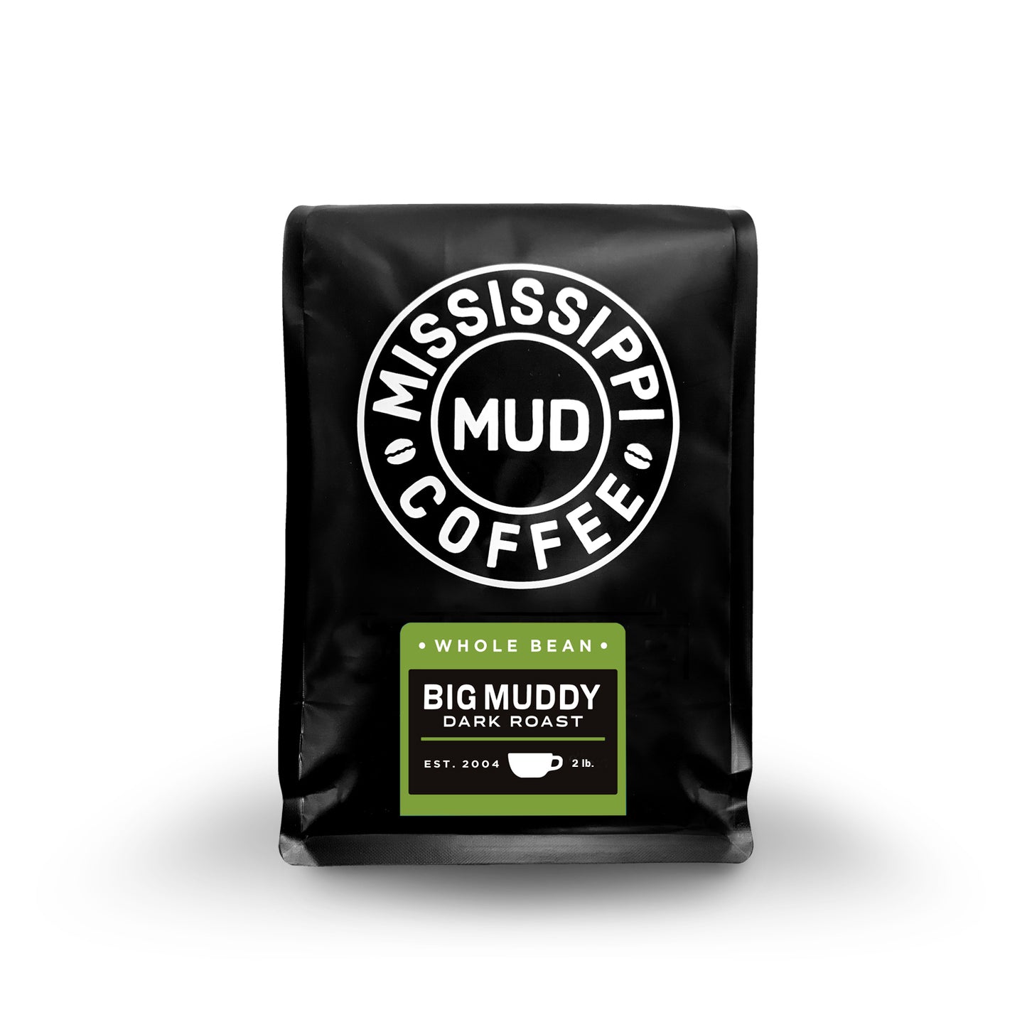 Big Muddy 2lb, Whole Bean Coffee, Dark Roast, Mississippi Mud Coffee