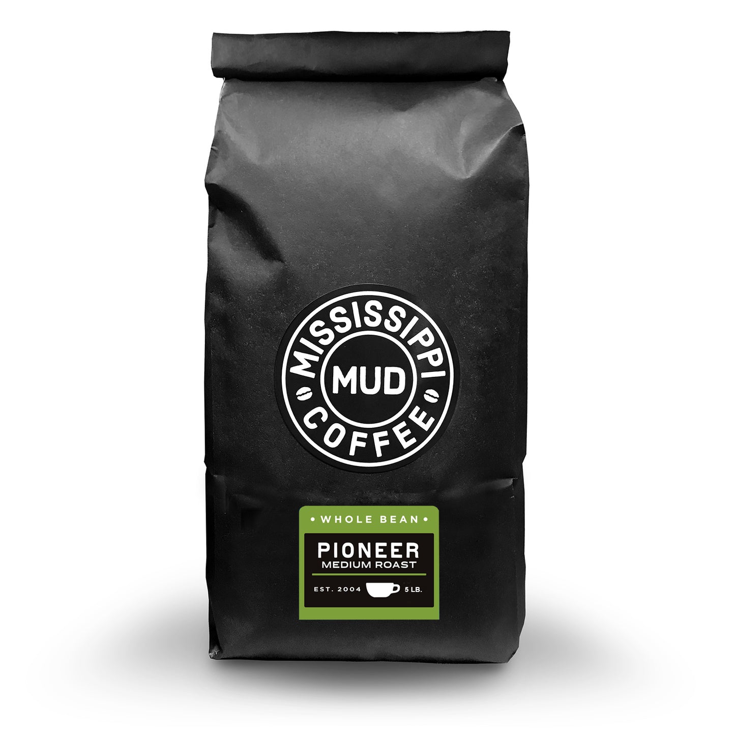 Pioneer Medium Roast, 5lb, Whole Bean Coffee, Mississippi Mud Coffee