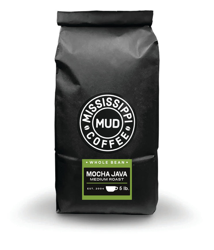 Cup Moca Java Mocha Java - Whole Bean - Mississippi Mud Coffee