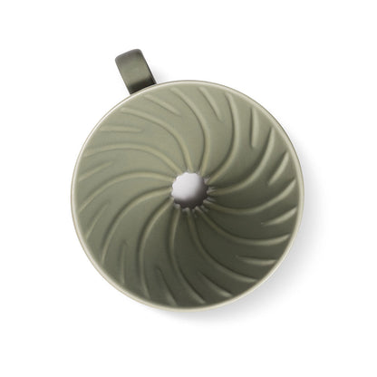 V60 Ceramic Coffee Dripper 02 - Oil Green
